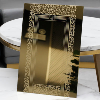 Chapa de aço inoxidável decorativa de cor dourada de 1500 mm para cabines de elevador