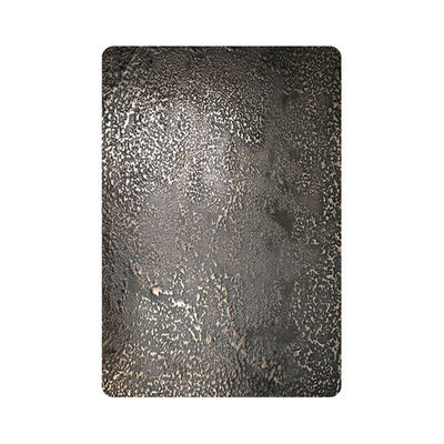 O painel de parede de aço inoxidável decorativo 304 da folha da borda do moinho Textured a placa de aço inoxidável de bronze preta velha