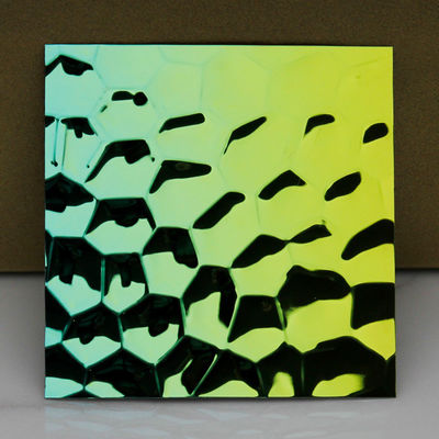 Teto de aço inoxidável carimbado decorativo 4x8 da folha da ondinha da água do espelho