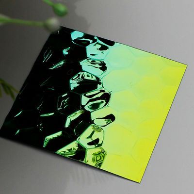 Teto de aço inoxidável carimbado decorativo 4x8 da folha da ondinha da água do espelho