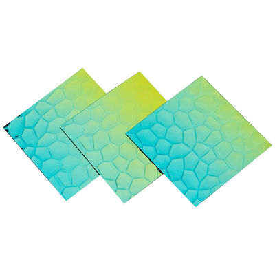 Folha de decoração 3D colorida 1219 mm Painel de papel de parede de aço inoxidável com acabamento ondulado