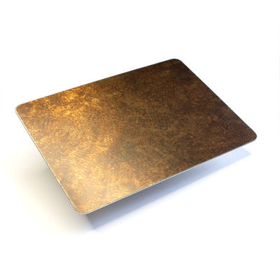 A antiguidade do cobre de 201 cores gravou a folha de aço inoxidável 0.3mm para a fabricação