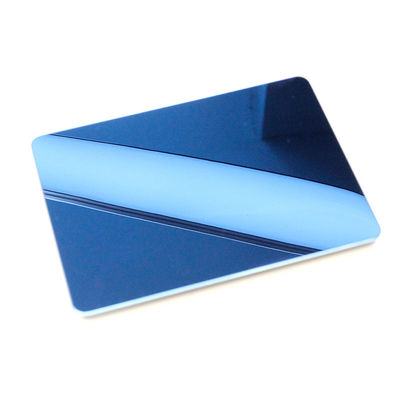 Espelho de cor azul safira de aço inoxidável