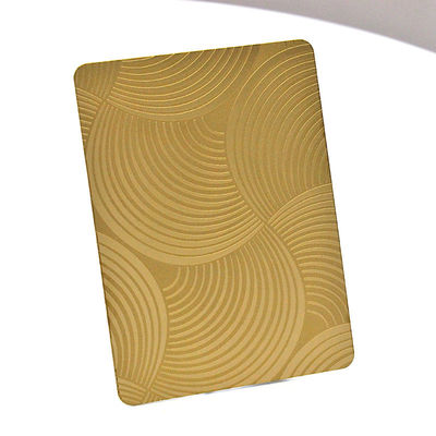 Teste padrão personalizado ouro gravado de aço inoxidável da placa de ASTM para a decoração do elevador da parede