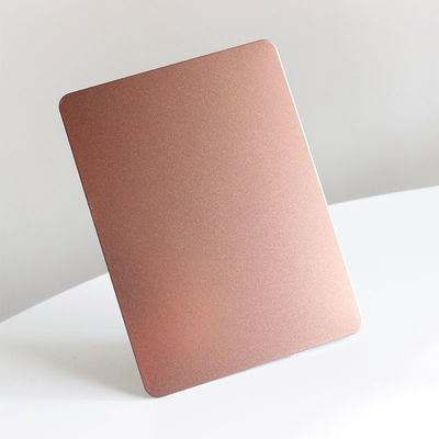 Anti impressão digital Placa decorativa de aço inoxidável escovado arejado Gradiente de cor rosa de ouro espelho