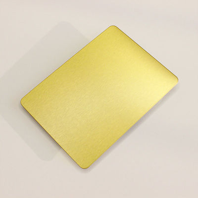 Folha de aço inoxidável decorativa Aisi 201 da placa 304 316 420 430 revestimento escovado do ouro No.4