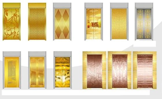 Teste padrão de aço inoxidável da porta do elevador do ouro da chapa metálica de Aisi 304