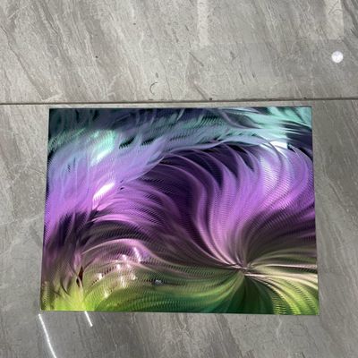 Folha de aço inoxidável colorido espelho 304 Fantasia de cor gradiente folha de laser 3D