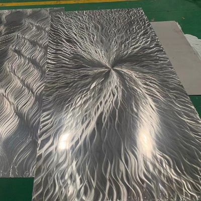304 316 Art Pattern 3D Laser Finish Fechado Decorativo de Aço Inoxidável Para Shopping Mall