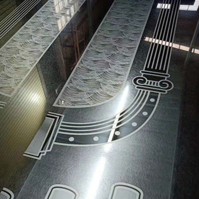 304 painéis de parede de aço inoxidável gravados da folha do elevador do teste padrão do espelho 1219x2438mm