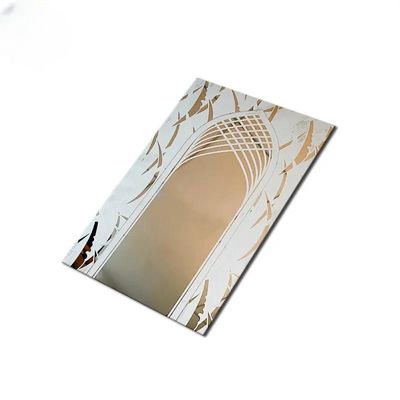 Grau 201 304 316 Espelho gravado folha de aço inoxidável padrão personalizado para porta de elevador