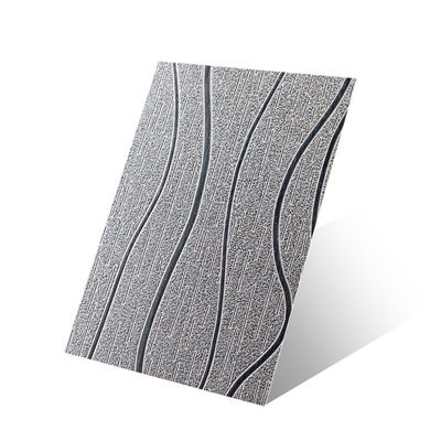 Texturas de grãos de madeira acabamento em relevo painel de aço inoxidável de corte personalizado tamanho 1mm 1,2mm 1,5mm espessura