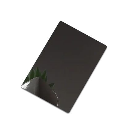 Chapa de aço inoxidável de acabamento de espelho preto para interiores e exteriores