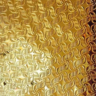 Chapas de aço inoxidável em relevo de ouro de chapas de aço inoxidável em relevo