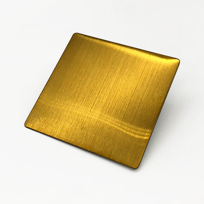 4X10 a cor do ouro PVD chapeou a folha 316 de aço inoxidável decorativa 1,2 milímetros densamente