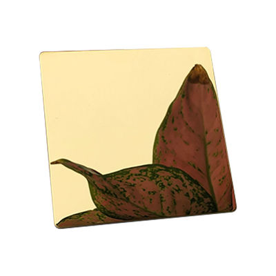 Folha de aço inoxidável decorativa de revestimento dourada do espelho de Pvd para a banca da cozinha