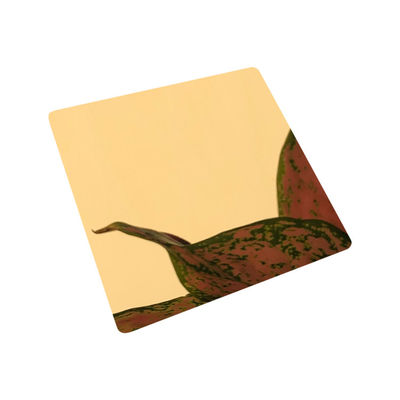 304 o titânio decorativo da folha de aço inoxidável PVD do espelho do ouro 4x8 revestiu