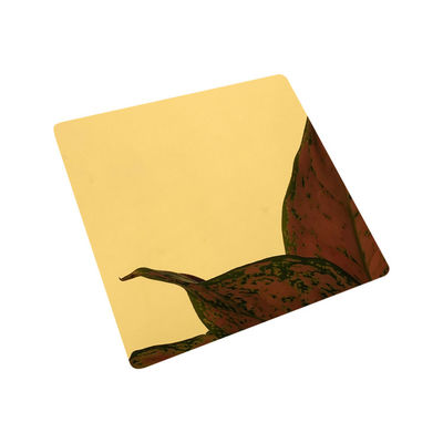 304 o titânio decorativo da folha de aço inoxidável PVD do espelho do ouro 4x8 revestiu