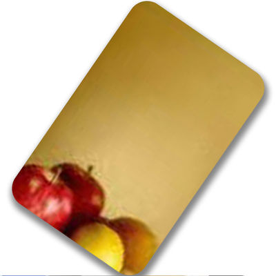 Espelho 202 304 430 4X8 Rose Gold Color decorativo da folha de aço inoxidável de Aisi