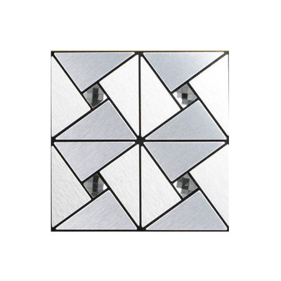 304 telha de mosaico de aço inoxidável da espessura 3D de 0.8mm para a decoração da parede da cozinha