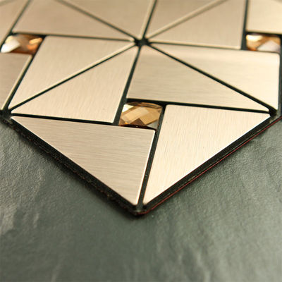 a cozinha de aço inoxidável revestida do ouro 201 304 telha telhas de mosaico metálicas de 20X20mm