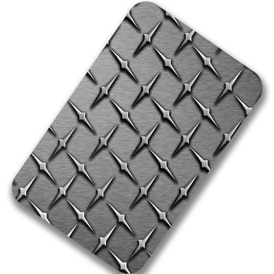 Folha de aço inoxidável de aço inoxidável quadriculado da placa de assoalho 3mm de ASME SS410