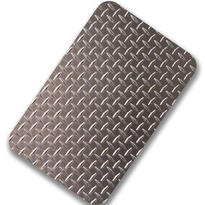 Placa de assoalho quadriculado da folha 5wl de aço inoxidável de Grand Metal 201 antiderrapagem para a cozinha