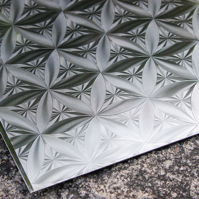 Folha de aço inoxidável decorativa gravada 3D para o painel de parede