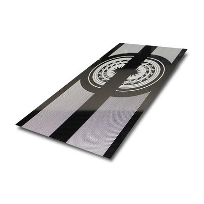bom preço Folha de aço inoxidável de elevador rolada gravada espelho para decoração de porta antiferrugem on-line