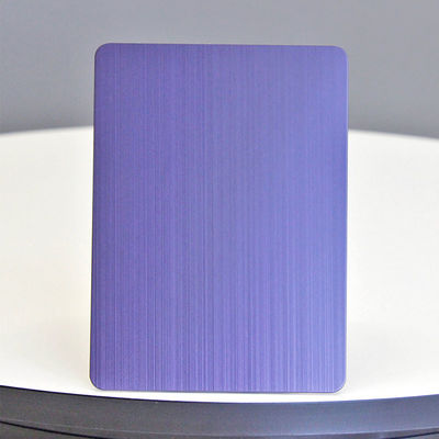 bom preço BIS Brushed Sheet de aço inoxidável PVD Color Coating Purple 304 Placa de linha de cabelo de aço inoxidável on-line