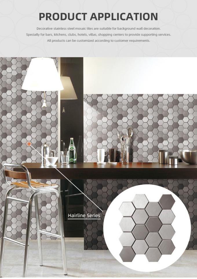 Mosaico de aço inoxidável dos macarronetes modernos do banco de estiramento da tira do estilo do projeto da casa