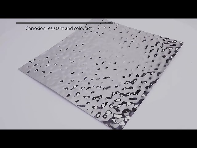vídeos da empresa Aproximadamente water ripple stainless steel sheet ss 201 304 Metal decorative plate