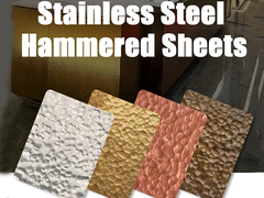 Personalizar folha de aço inoxidável martelado à mão 304 316 textura folha de metal